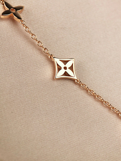 [Riva Jewelry ]STAR AND SUN 7 MOTIFS GOLD BRACELET