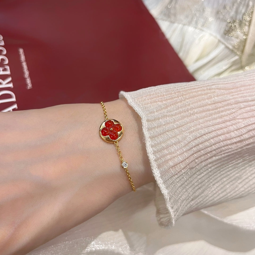 [Riva Jewelry ]SUN PEDANT CARNELIAN BRACELET