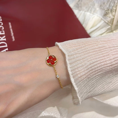 [Riva Jewelry ]SUN PEDANT CARNELIAN BRACELET