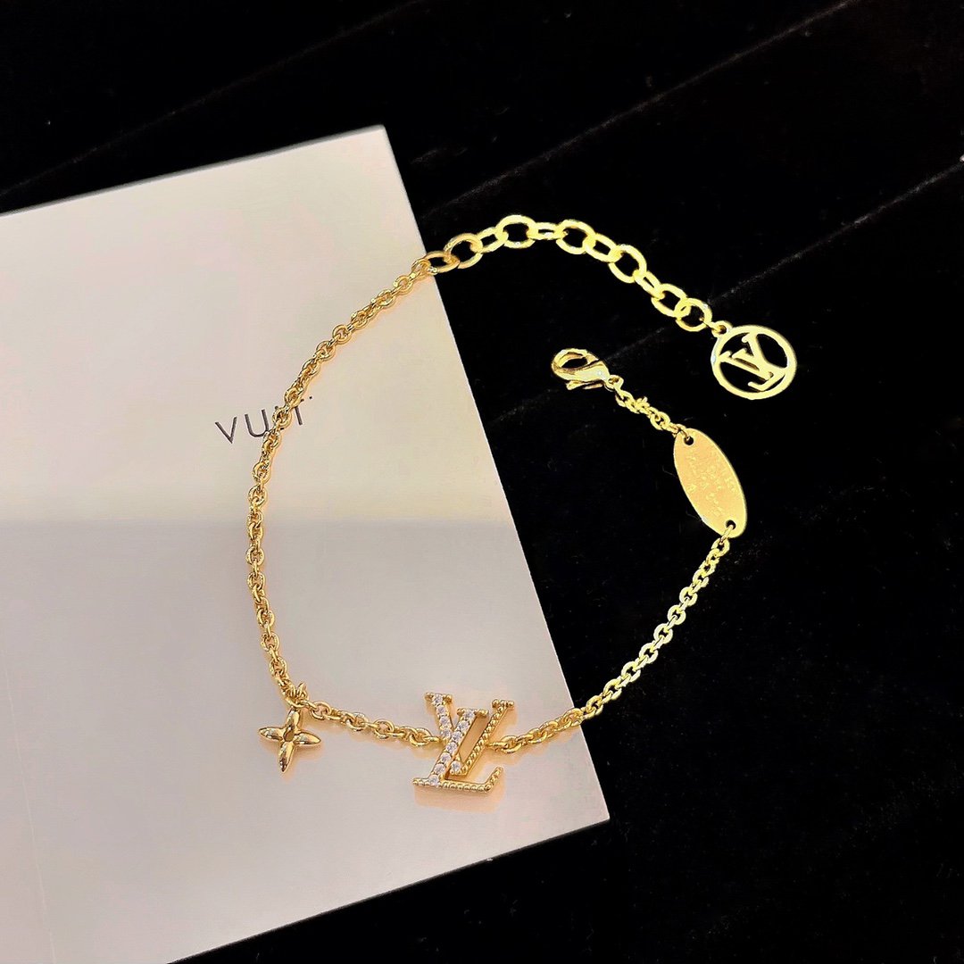 [Riva Jewelry ]LOGO STAR MOTIF GOLD BRACELET