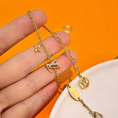 [Riva Jewelry ]LOGO STAR MOTIF GOLD BRACELET