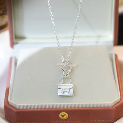 [Riva Jewelry ]POP H PEDANT SILVER NECKLACE