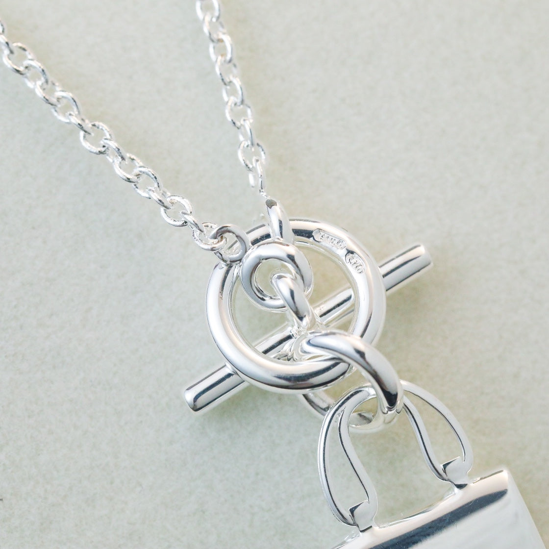 [Riva Jewelry ]POP H PEDANT SILVER NECKLACE
