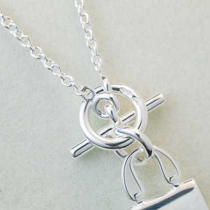 [Riva Jewelry ]POP H PEDANT SILVER NECKLACE