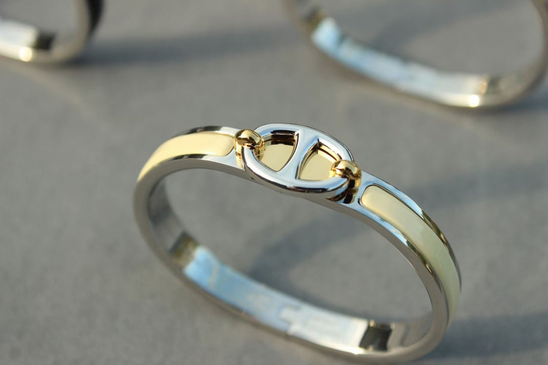 [Riva Jewelry ]CLIC CHAINE SILVER BRACELET
