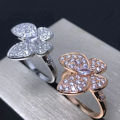 [Riva Jewelry ]BUTTERFLY PINK GOLD DIAMOND RING