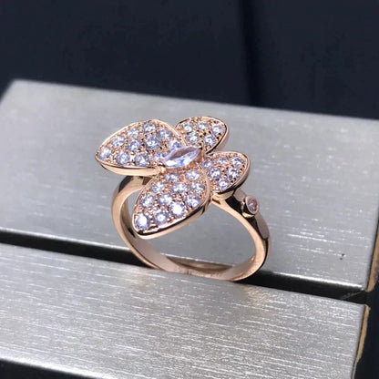 [Riva Jewelry ]BUTTERFLY PINK GOLD DIAMOND RING
