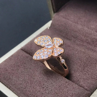 [Riva Jewelry ]BUTTERFLY PINK GOLD DIAMOND RING