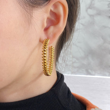 [Riva Jewelry ]CLASH HOOP EARRINGS