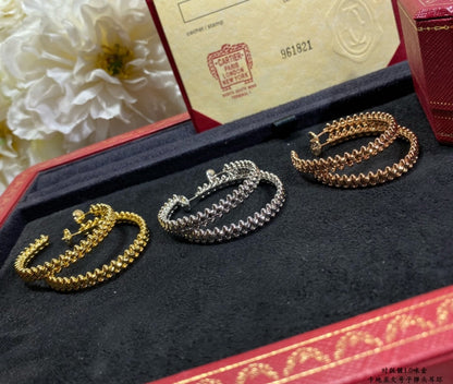 [Riva Jewelry ]CLASH LARGE HOOP EARRINGS