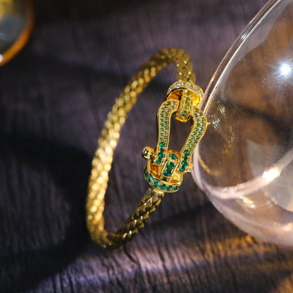 [Riva Jewelry ]FORCE 10 GOLD GREEN DIAMOND PAVED