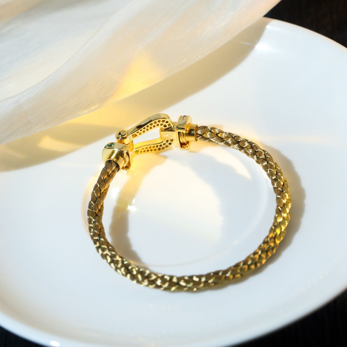 [Riva Jewelry ]FORCE 10 GOLD GREEN DIAMOND PAVED