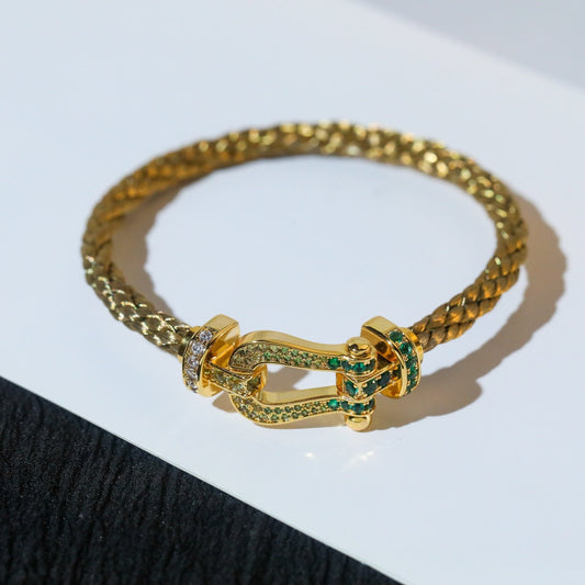 [Riva Jewelry ]FORCE 10 GOLD GREEN DIAMOND PAVED