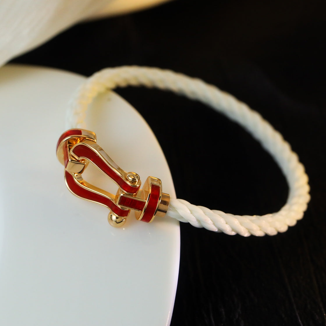 [Riva Jewelry ]FORCE 10 WHITE TEXTILE DIAMOND PAVED
