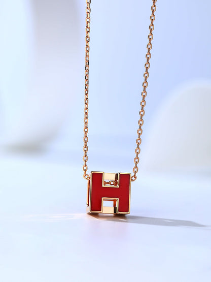 [Riva Jewelry]H CAGE ROSÉGOLD-HALSKETTE