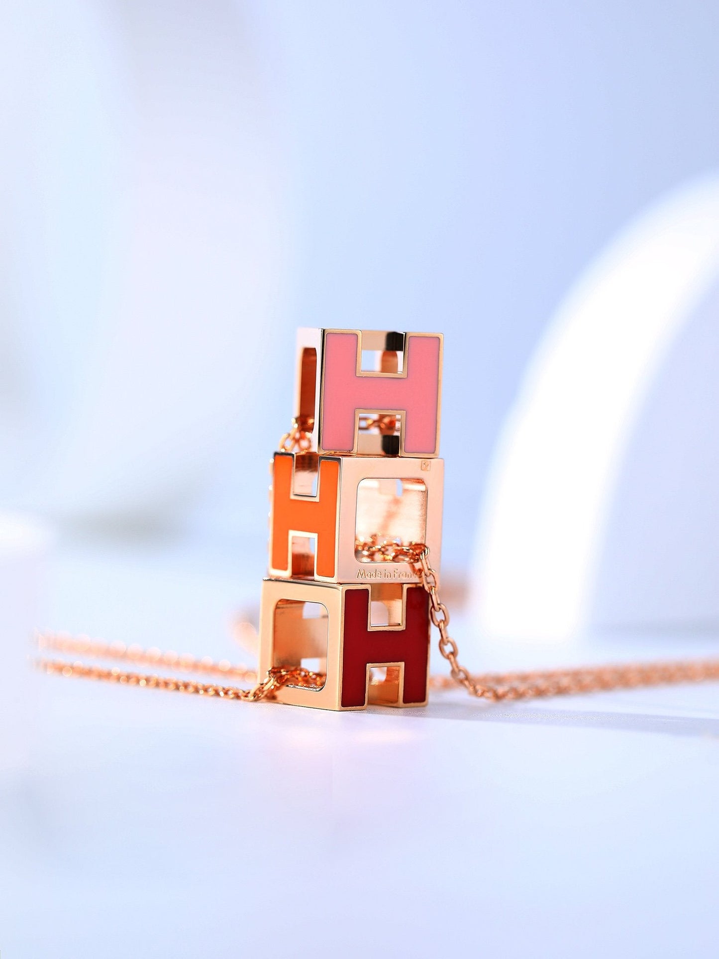 [Riva Jewelry]H CAGE ROSÉGOLD-HALSKETTE