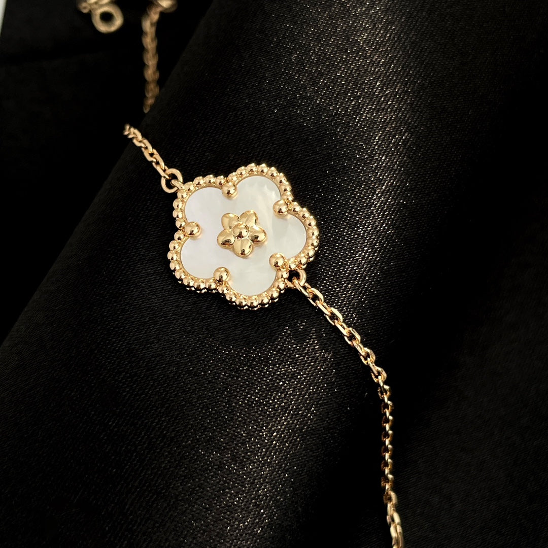 [Riva Jewelry ]LUCKY SPRING ROSE GOLD MOP BRACELET