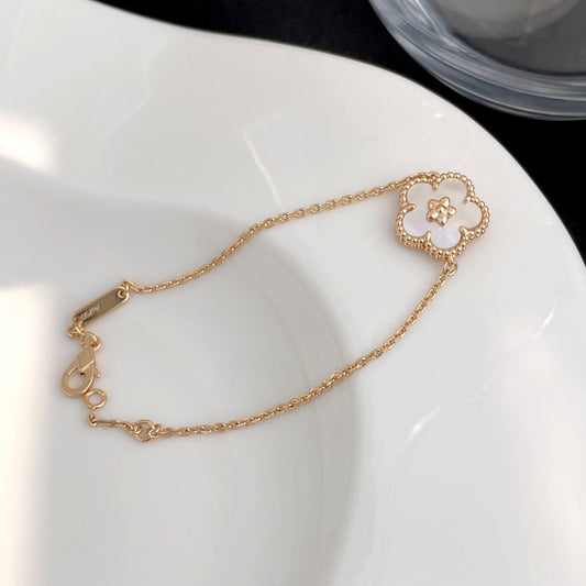[Riva Jewelry ]LUCKY SPRING ROSE GOLD MOP BRACELET
