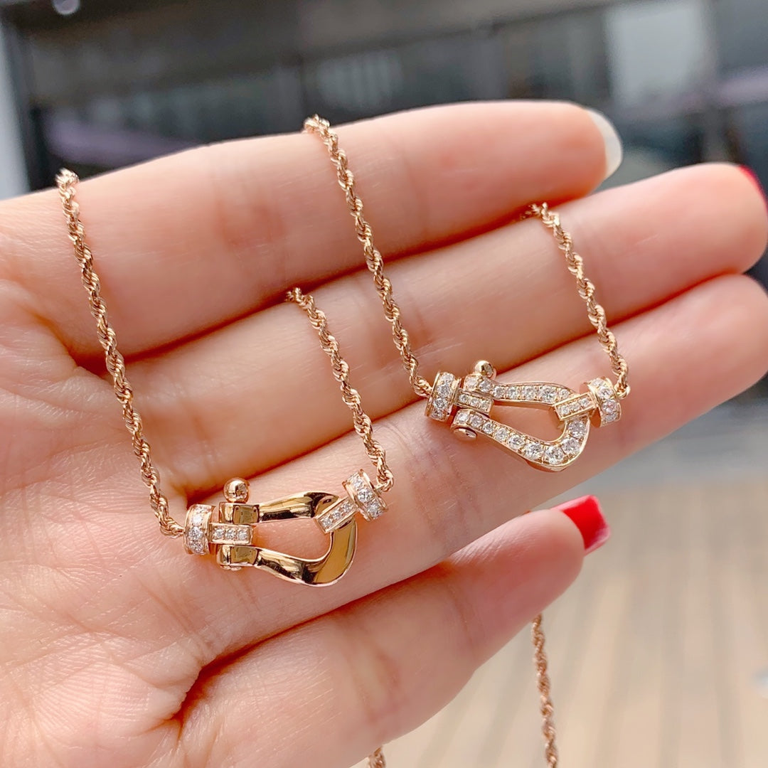 [Riva Jewelry ]FORCE 10 PINK GOLD DIAMOND NECKLACE