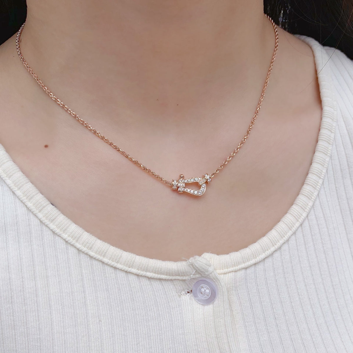 [Riva Jewelry ]FORCE 10 PINK GOLD DIAMOND NECKLACE