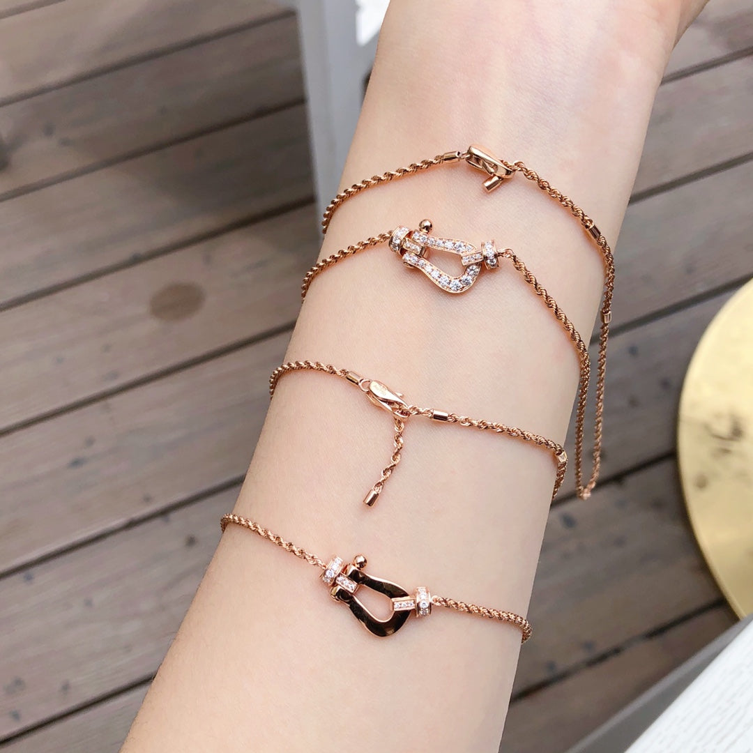 [Riva Jewelry ]FORCE 10 PINK GOLD DIAMOND NECKLACE