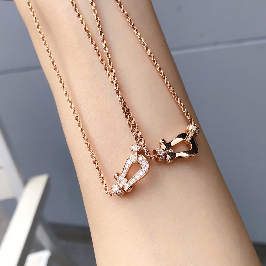 [Riva Jewelry ]FORCE 10 PINK GOLD DIAMOND NECKLACE