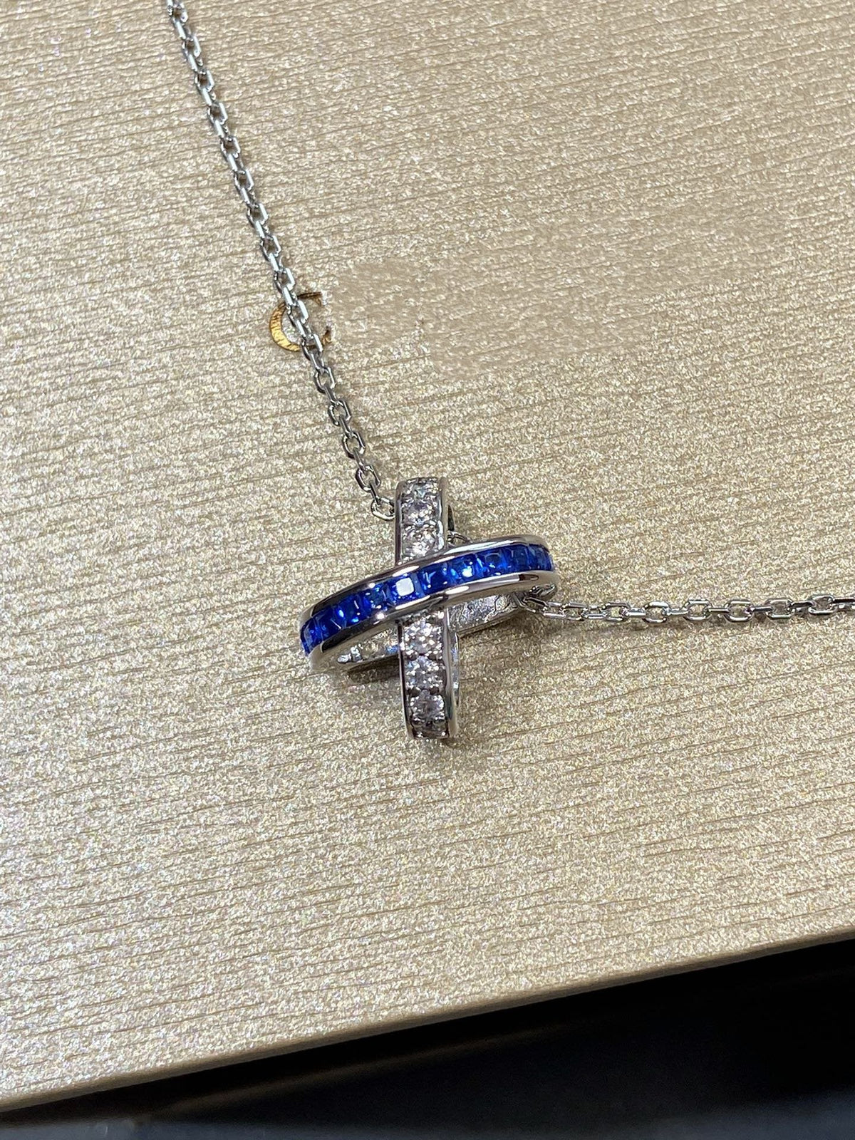 [Riva Jewelry ]LIENS DIAMOND SILVER NECKLACE