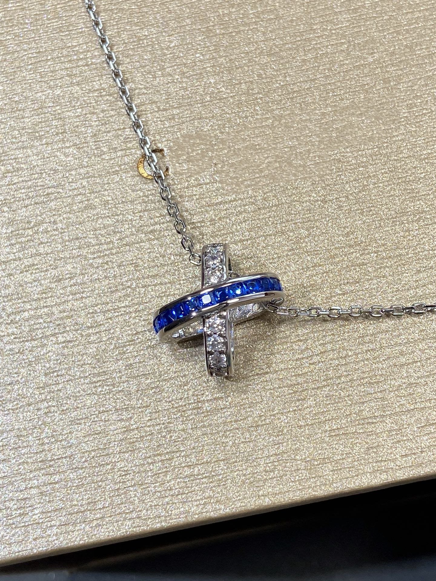 [Riva Jewelry]LIENS DIAMOND SILVER NECKLACE