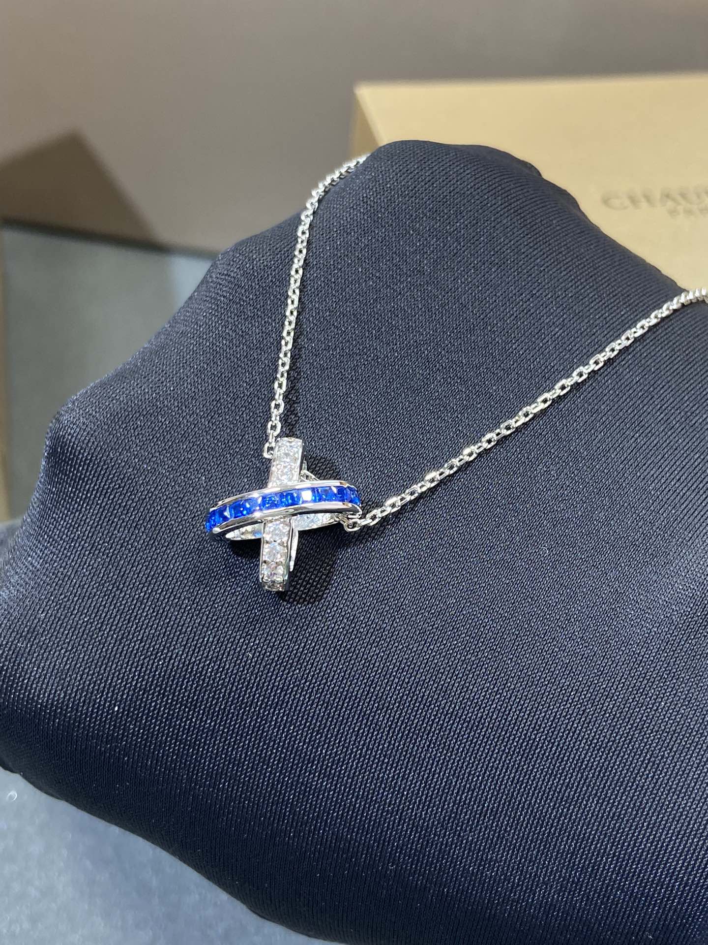[Riva Jewelry]LIENS DIAMOND SILVER NECKLACE