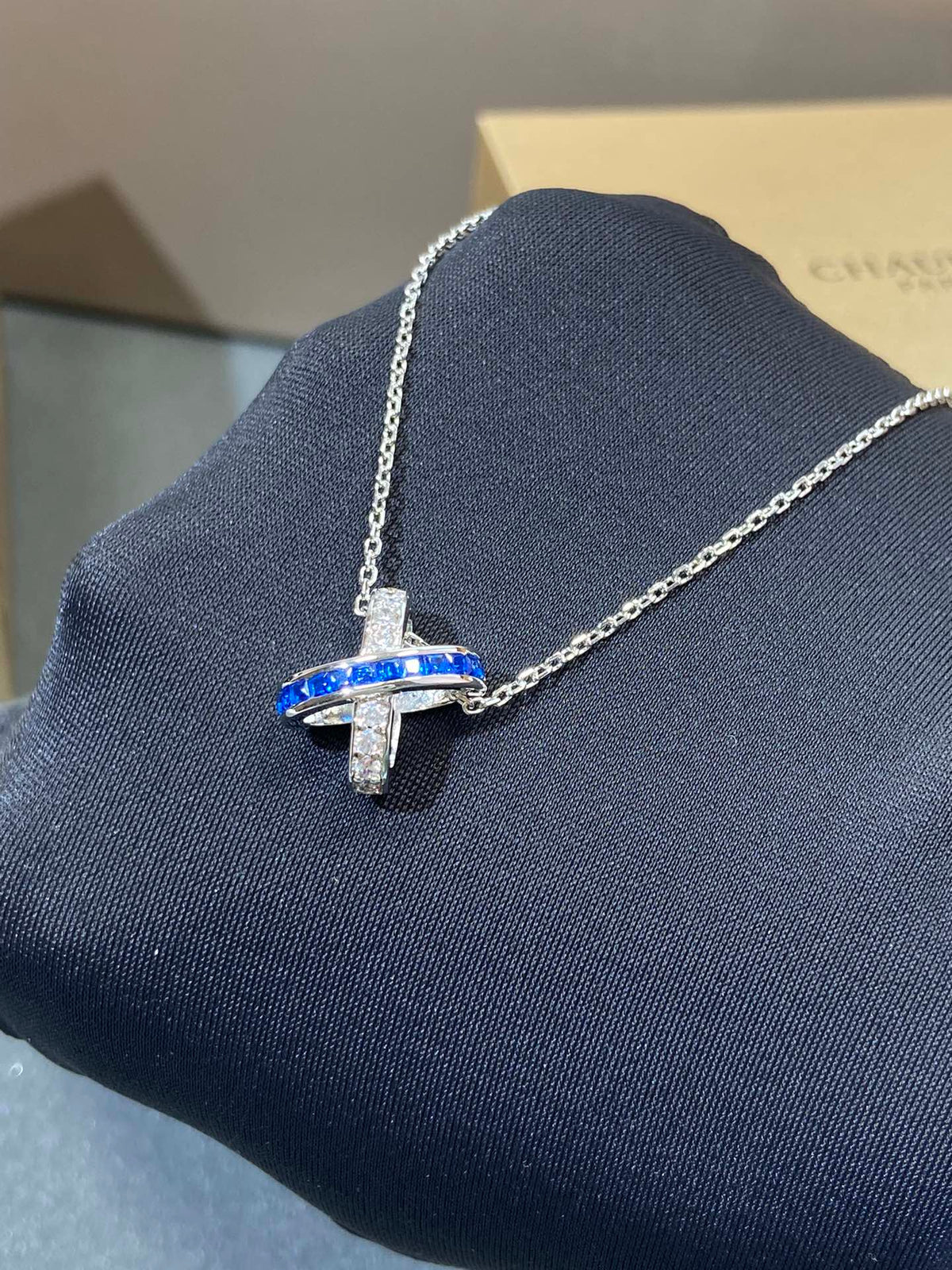 [Riva Jewelry ]LIENS DIAMOND SILVER NECKLACE