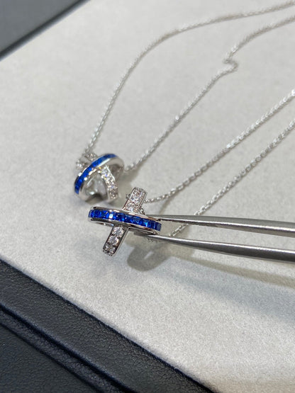 [Riva Jewelry ]LIENS DIAMOND SILVER NECKLACE