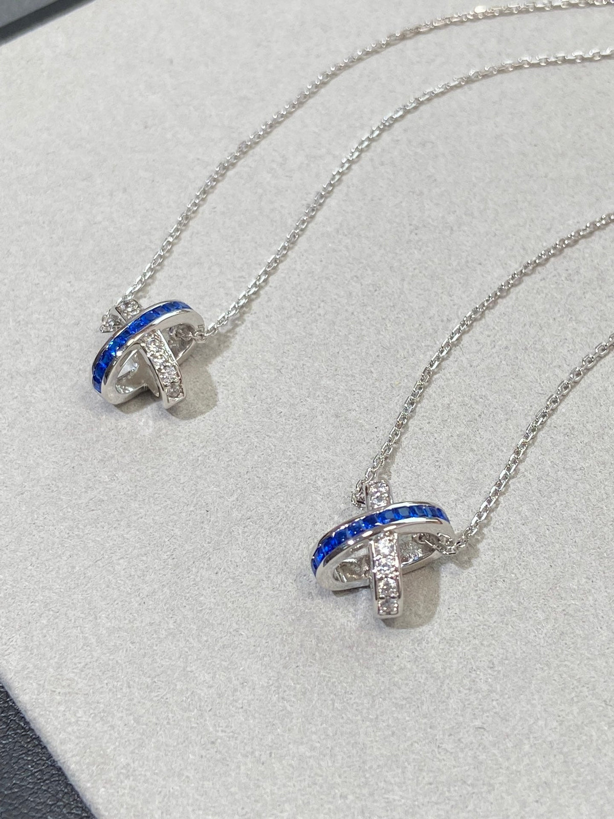 [Riva Jewelry ]LIENS DIAMOND SILVER NECKLACE