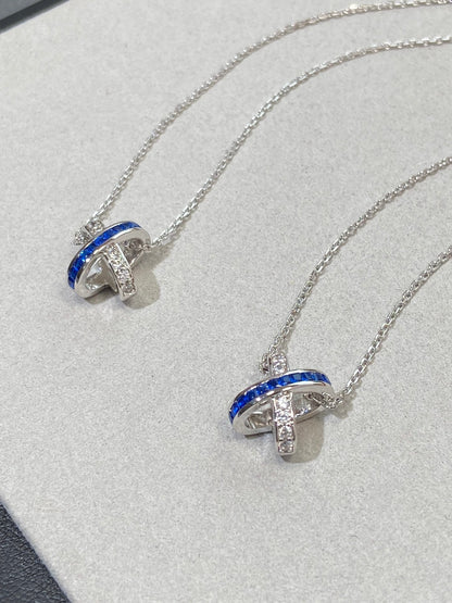 [Riva Jewelry]LIENS DIAMOND SILVER NECKLACE