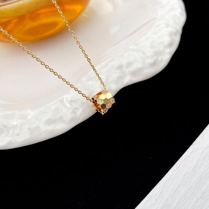 [Riva Jewelry]BIENEN-ANHÄNGER MINI-HALSKETTE MIT DIAMANTEN