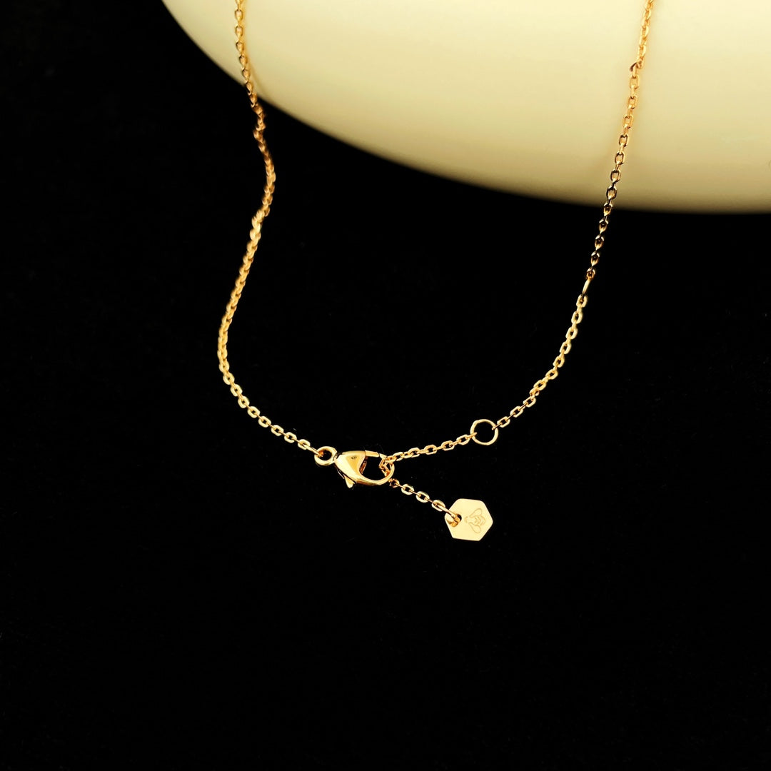 [Riva Jewelry]BIENEN-ANHÄNGER MINI-HALSKETTE MIT DIAMANTEN