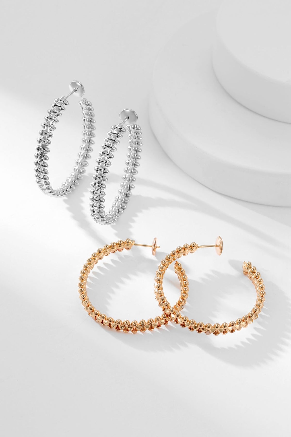 [Riva Jewelry ]CLASH HOOP EARRINGS