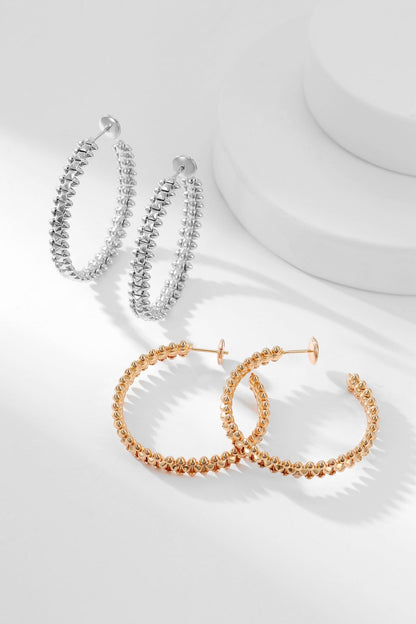 [Riva Jewelry ]CLASH HOOP EARRINGS