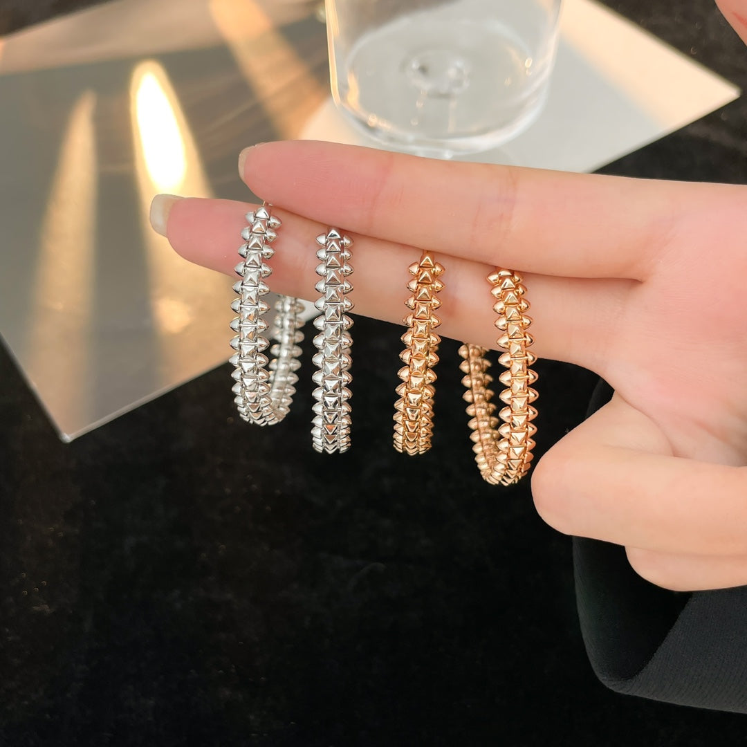 [Riva Jewelry ]CLASH HOOP EARRINGS