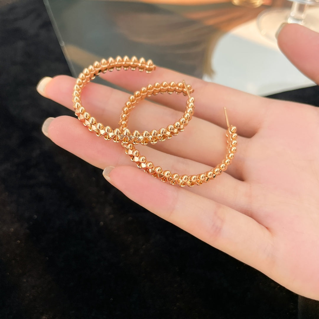 [Riva Jewelry ]CLASH HOOP EARRINGS