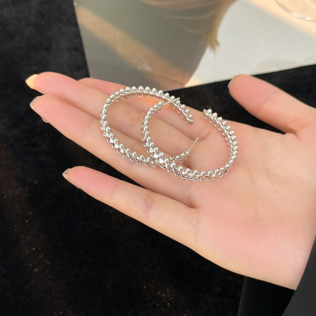[Riva Jewelry ]CLASH HOOP EARRINGS