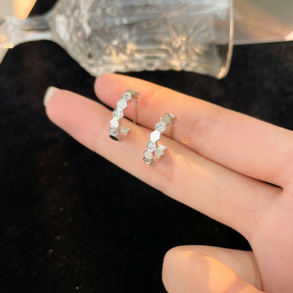 [Riva Jewelry]BIENENLIEBE DIAMANTEN-KREOLEN