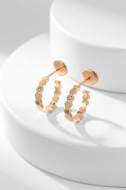 [Riva Jewelry]BIENENLIEBE DIAMANTEN-KREOLEN