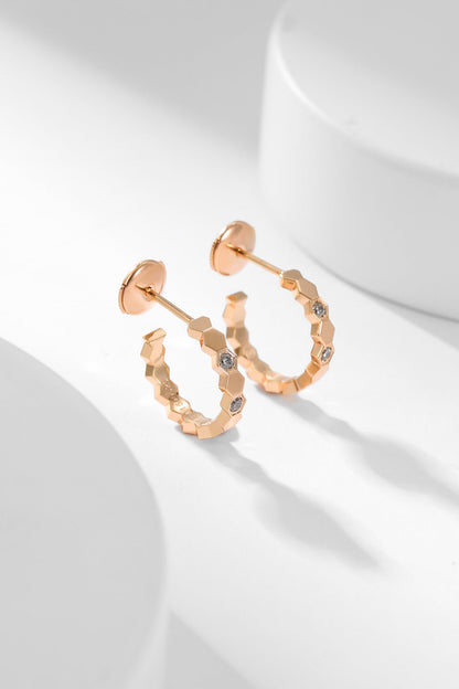 [Riva Jewelry]BIENENLIEBE DIAMANTEN-KREOLEN