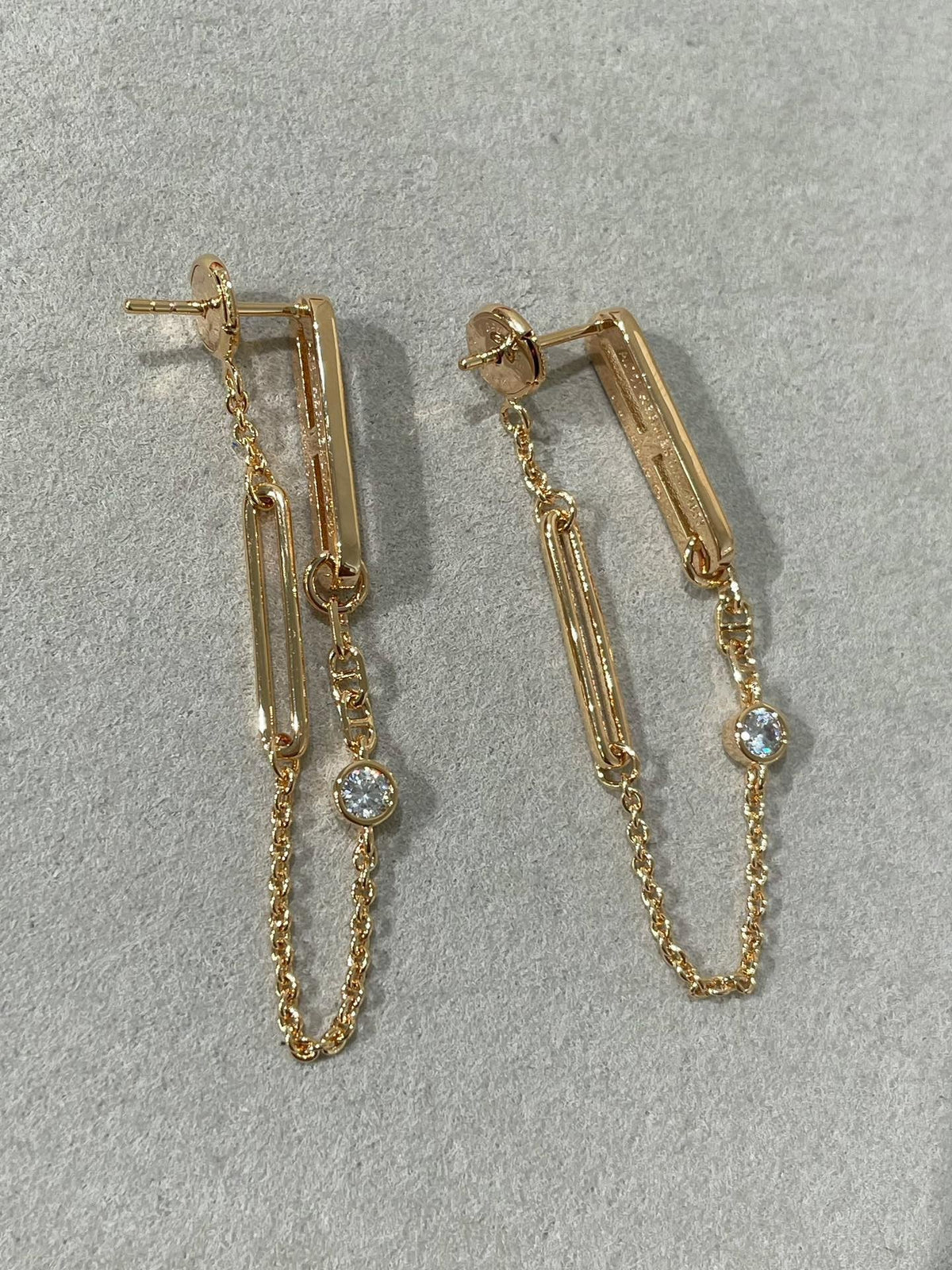 [Riva Jewelry ]CHAINE CHAOS DIAMOND DROP EARRINGS