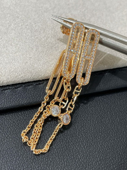 [Riva Jewelry ]CHAINE CHAOS DIAMOND DROP EARRINGS
