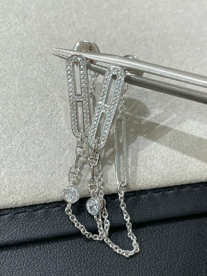 [Riva Jewelry ]CHAINE CHAOS DIAMOND DROP EARRINGS