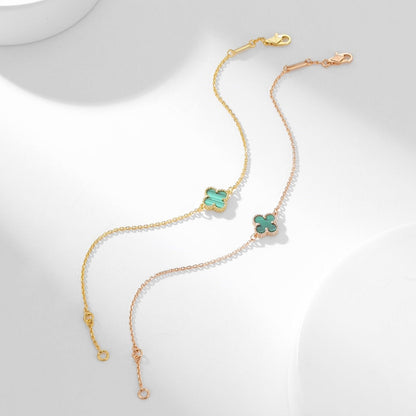 [Riva Jewelry ]CLOVER BRACELET MALACHITE 1 MOTIF