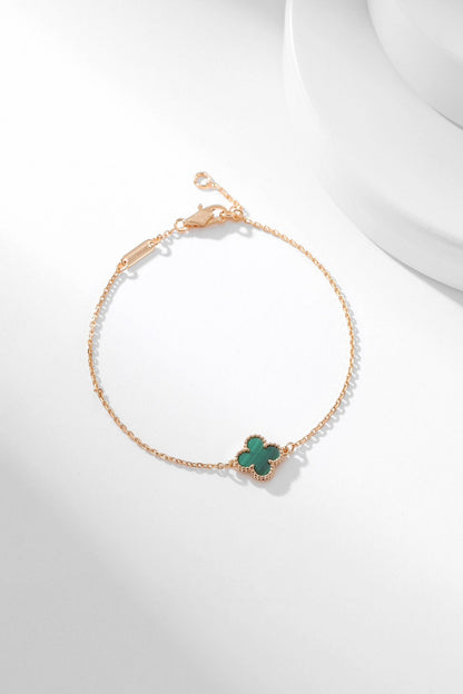 [Riva Jewelry ]CLOVER BRACELET MALACHITE 1 MOTIF
