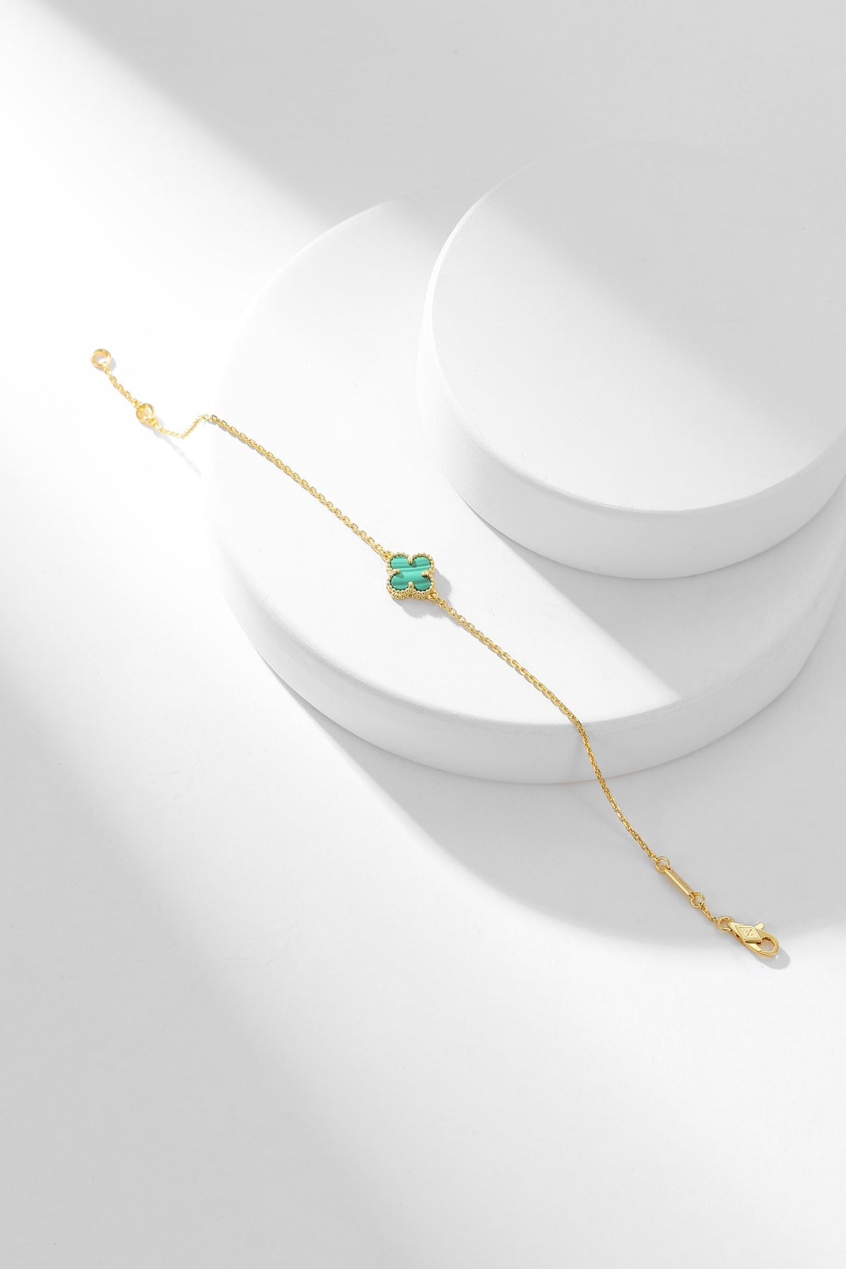 [Riva Jewelry ]CLOVER BRACELET MALACHITE 1 MOTIF