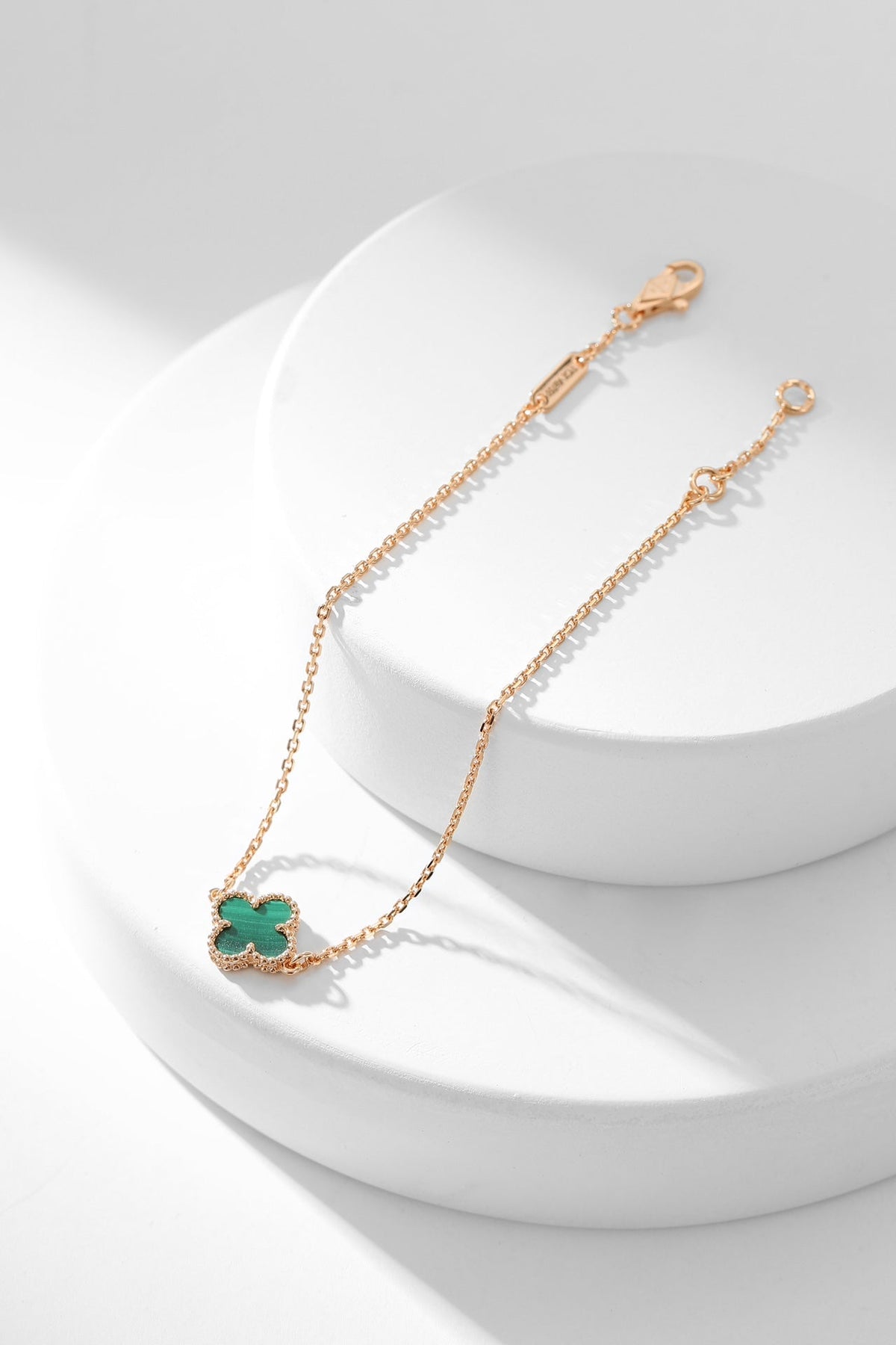 [Riva Jewelry ]CLOVER BRACELET MALACHITE 1 MOTIF